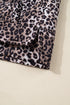 Leopard Quilted Full Zip Stand Collar Puffer Vest